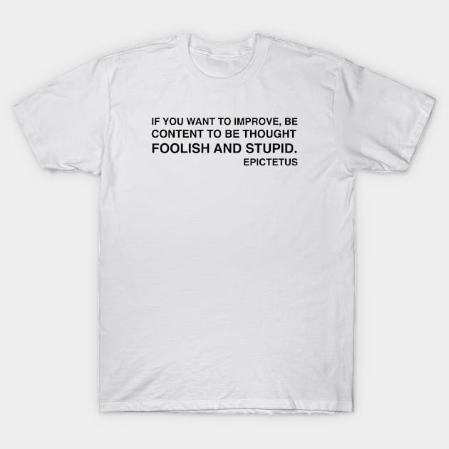 Epictetus Quotes T-Shirt by Kenkenne